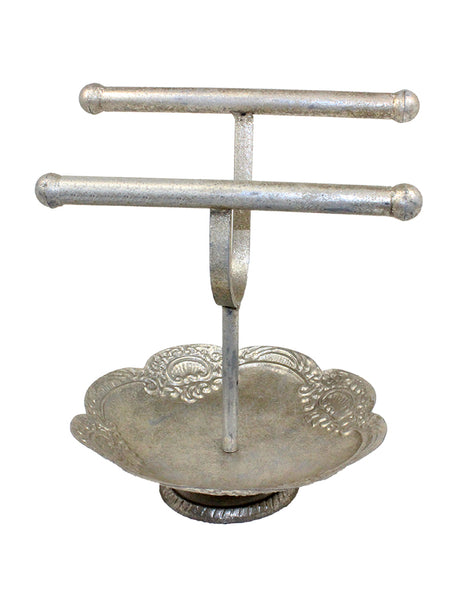 PE6708 - Double Bar Iron Bracelet Stand with Bowl