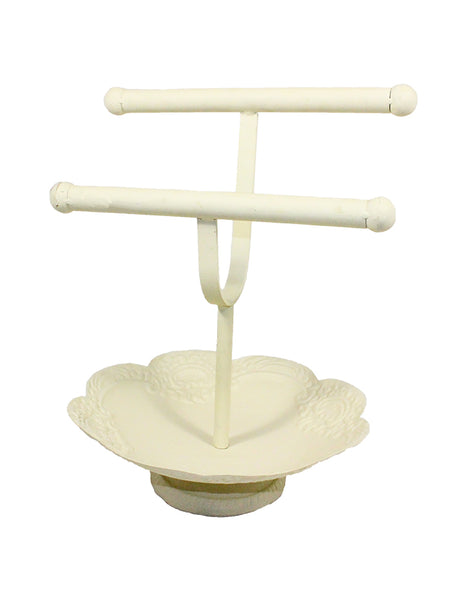 PE6708 - Double Bar Iron Bracelet Stand with Bowl