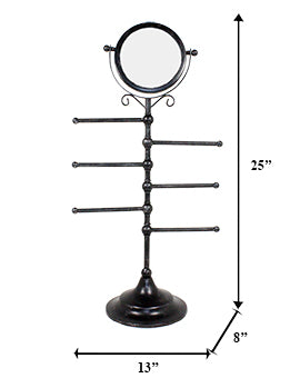PE6722 - Necklace and Bracelet Stand with Mirror
