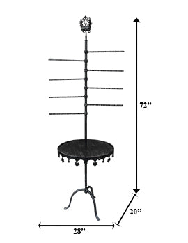 PE6729 - Full Length Earrings/Accessories Floor Stand With Table