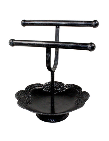 PE6708 - Double Bar Iron Bracelet Stand with Bowl