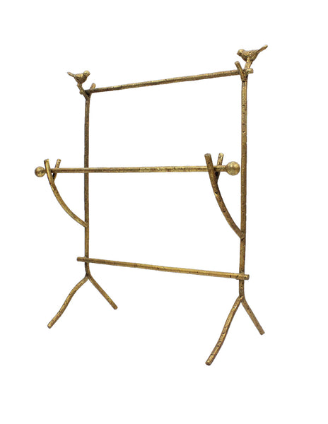 PE7002 - Birds Double Tier Iron Jewelry Stand - Large